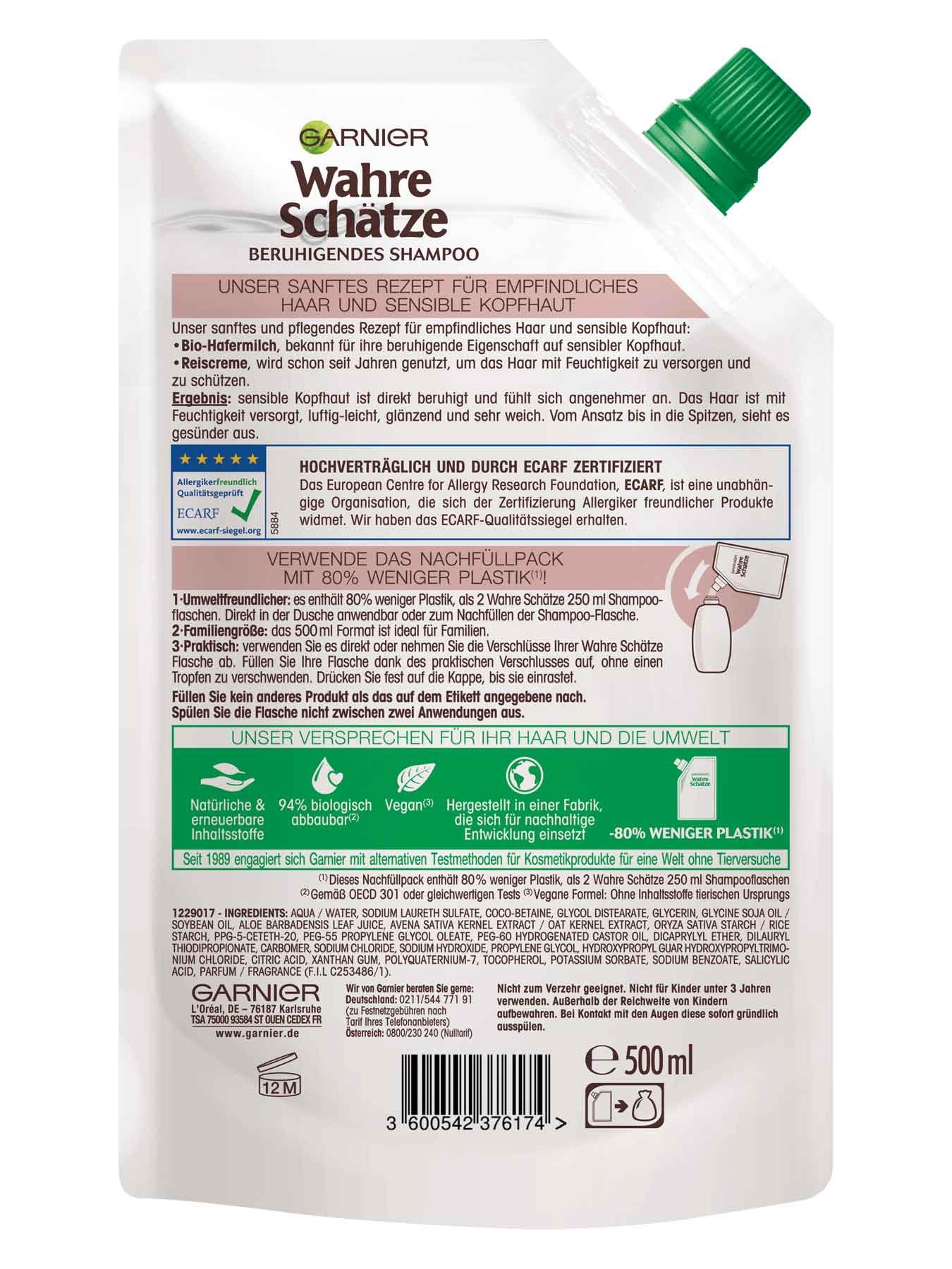 Beruhigendes Shampoo Sanfte Hafermilch Nachfüllpack